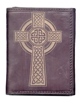 Leather Wallet with Celtic Cross